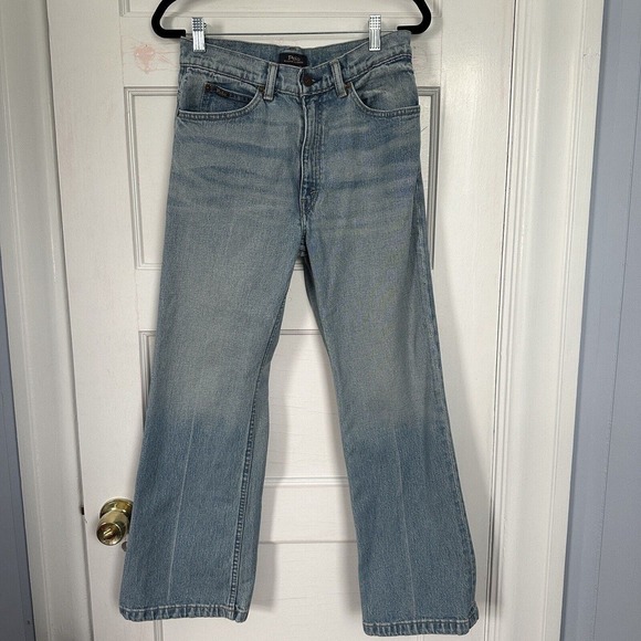 Polo Ralph Lauren Cropped Jeans Women's 27 Light Blue Flare High Waist Denim - Picture 10 of 10